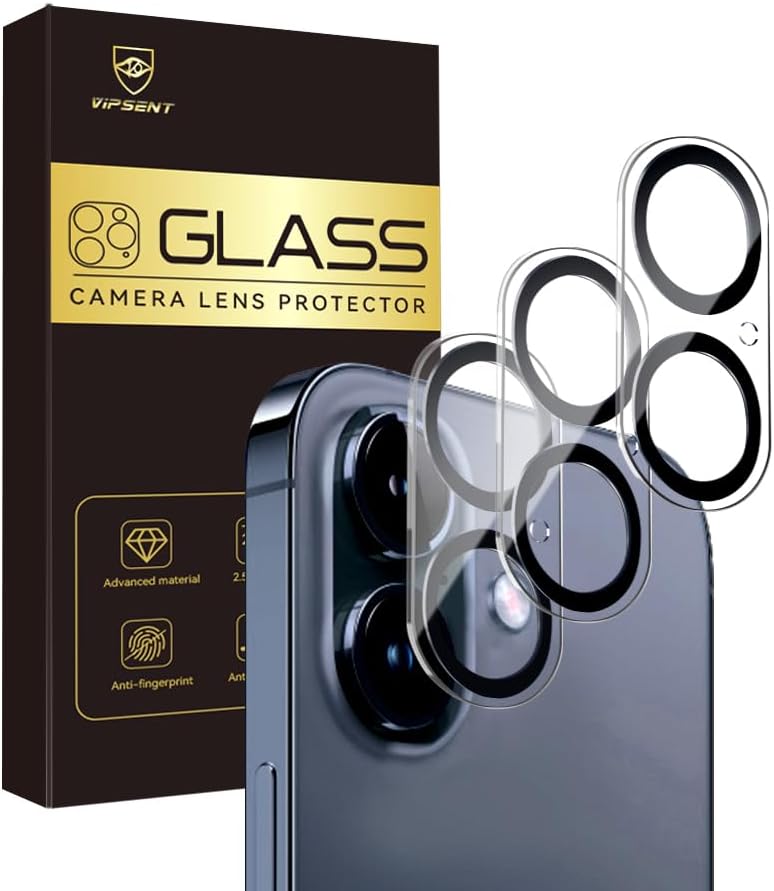 Vipsent Camera Lens Protector for iPhone 16 6.1" / iPhone 16 plus 6.7"/ iPhone17 6.3",9H Tempered Glass，Ultra HD, Scratch Resistance Easy to Install，Case Friendly，[Does not Affect Night Shots] 3-Pack - Image 1