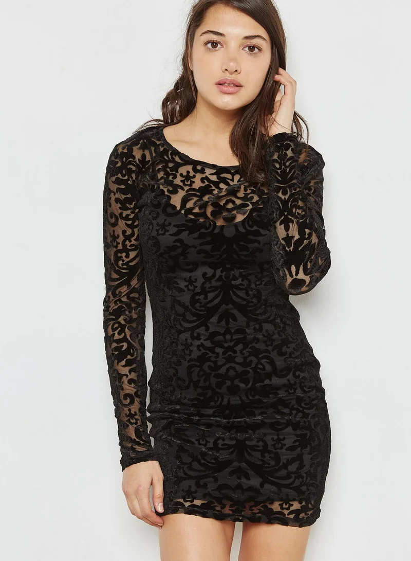 FOREVER 21 Velvet Mesh Dress