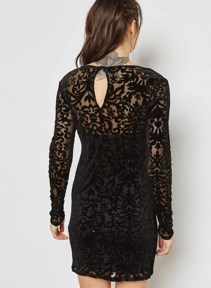 FOREVER 21 Velvet Mesh Dress