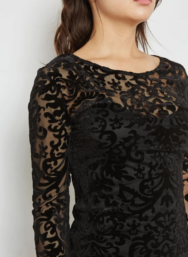 FOREVER 21 Velvet Mesh Dress