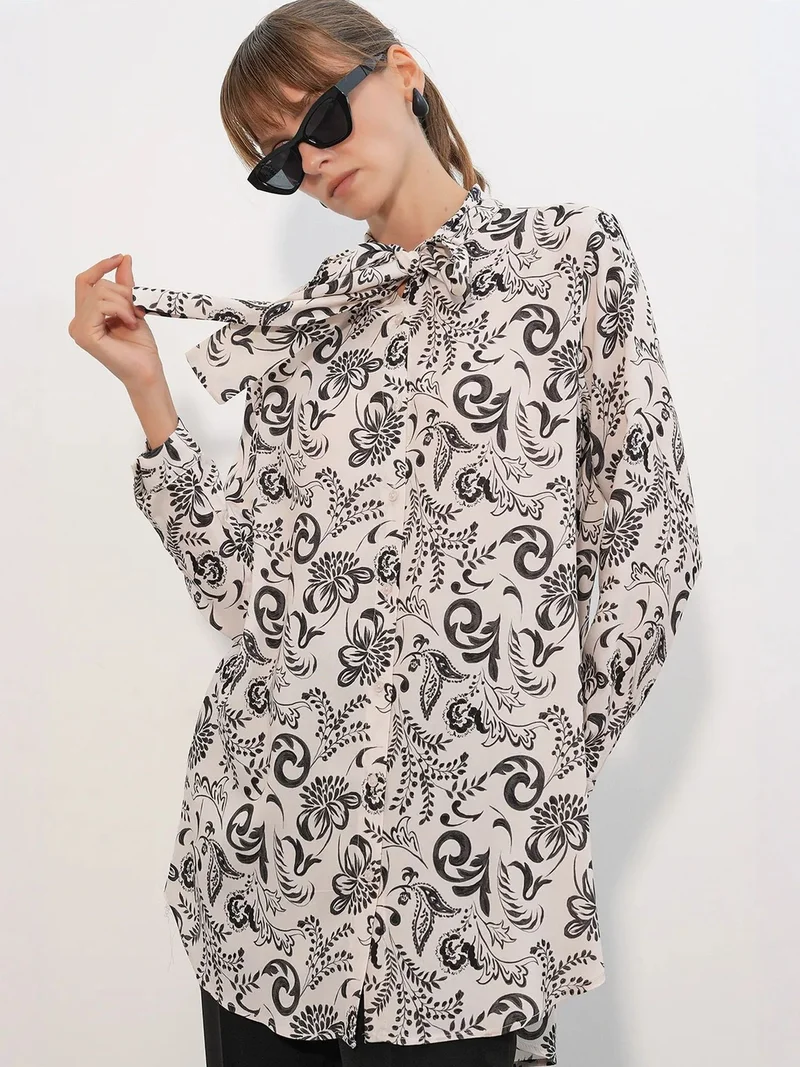 Big Dart Multicolor BDART Long Floral Viscose Shirt for Women | Best Price UAE