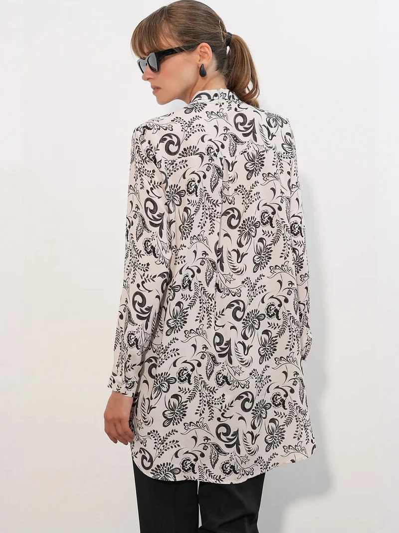 Big Dart Multicolor BDART Long Floral Viscose Shirt for Women | Best Price UAE