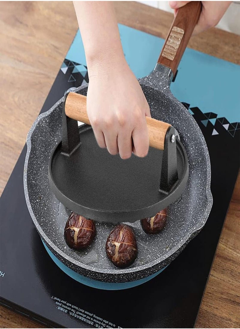 GGOOT - Burger Smasher Smash Burger Press Burger Press Cast Iron Round Iron Steak Grill Press Meat Bacon Press for Cooking Tool - Image 1