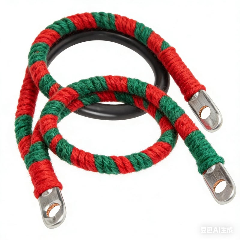 TOPDC 4 AWG Battery Cable 24-Inch Battery Inverter Cables Set All Copper Conductor Wire with 3/8" Ring Terminals (4 Gauge x 24 Inches) for Car Truck RV Solar, Replacement Parts & Accessories - Image 2