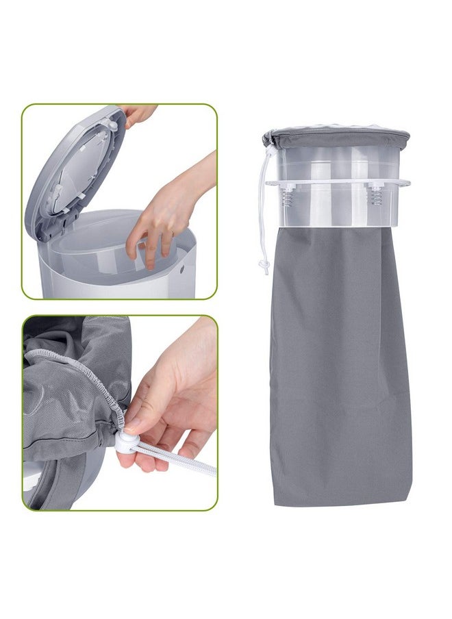 Teamoy - Pail Liner For Cloth Diaper(Pack Of 3), Reusable Diaper Pail Wet Bag With Drawstring, Fits For Dekor, Ubbi Diaper Pails, Gray +Gray Arrows +Black Arrows - Image 1