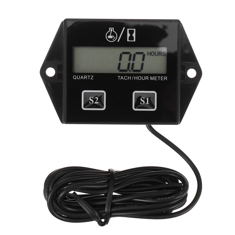 Motorcycle Digital Tachometer Hour Meter Vibration Resistant Engine Maintenance Diagnostic Tool - Image 2