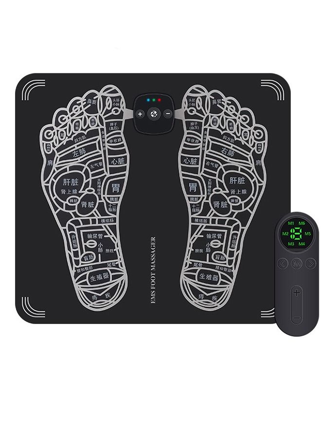 Arabest EMS Foot Massager Machine with Remote Control, Electric Foot Stimulator with 6 Modes & 8 Intensities - Portable Acupuncture Massager for Plantar Fasciitis, Muscle Relaxation, Home Office - Image 1