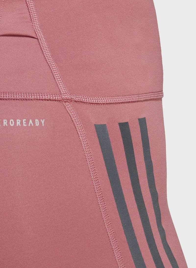 adidas بنطال ضيّق DailyRun 3-Stripes 7/8