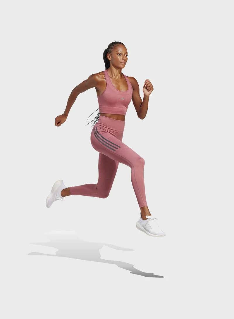 adidas بنطال ضيّق DailyRun 3-Stripes 7/8