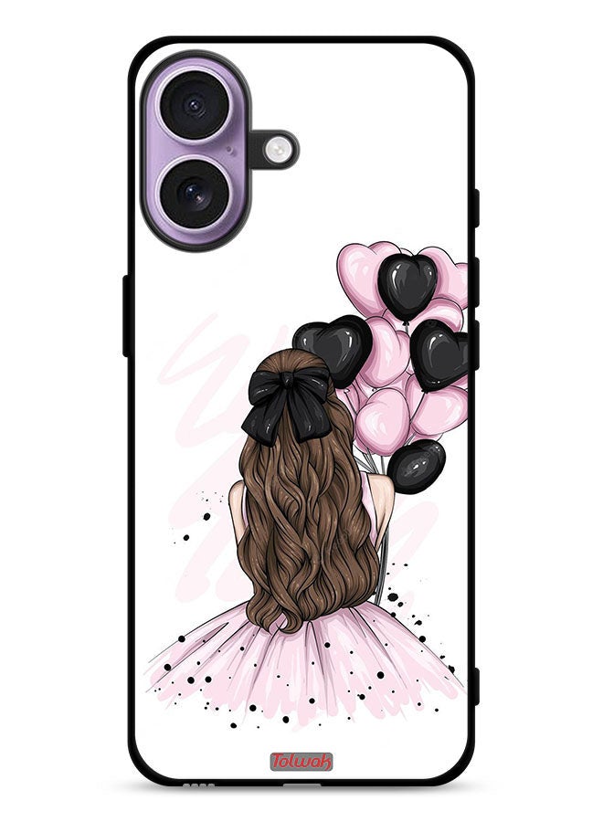 Tolwak Apple iPhone 17 Protective Case Cover Holding Balloons Girl Art - Image 1