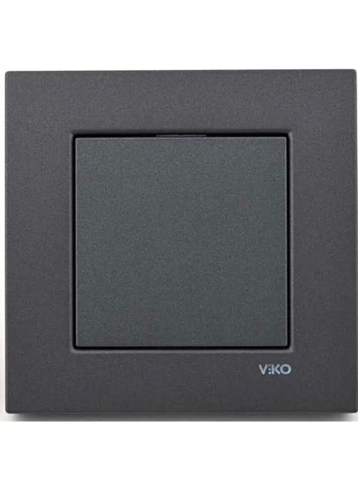 Viko Artline Novella Smoke Color Single Key with Frame 