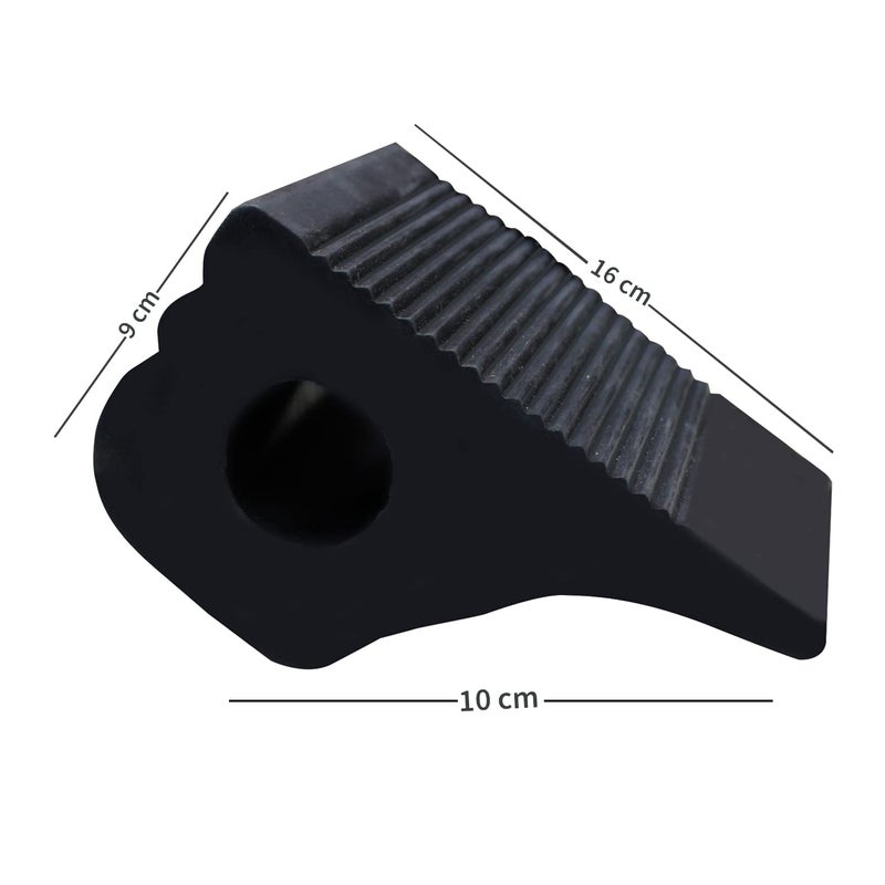 ALP Heavy Duty Wheel Chock Wheel Stopper Movable Solid EPDM Rubber for Prevents Vehicles from Rolling During Maintenance or Storage Rubber Wheel Chock (Wheel Chock Small- 1) - Image 2