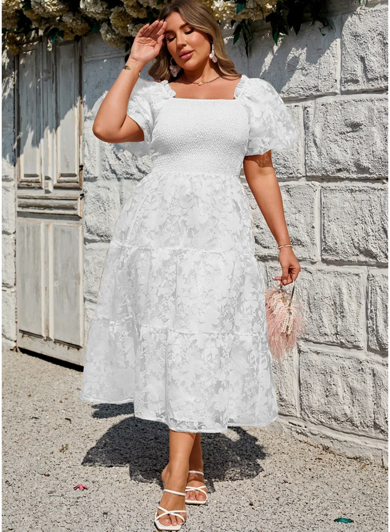 SIMPLEE Oversized women's dress suitable for curvy women's flowing skirt