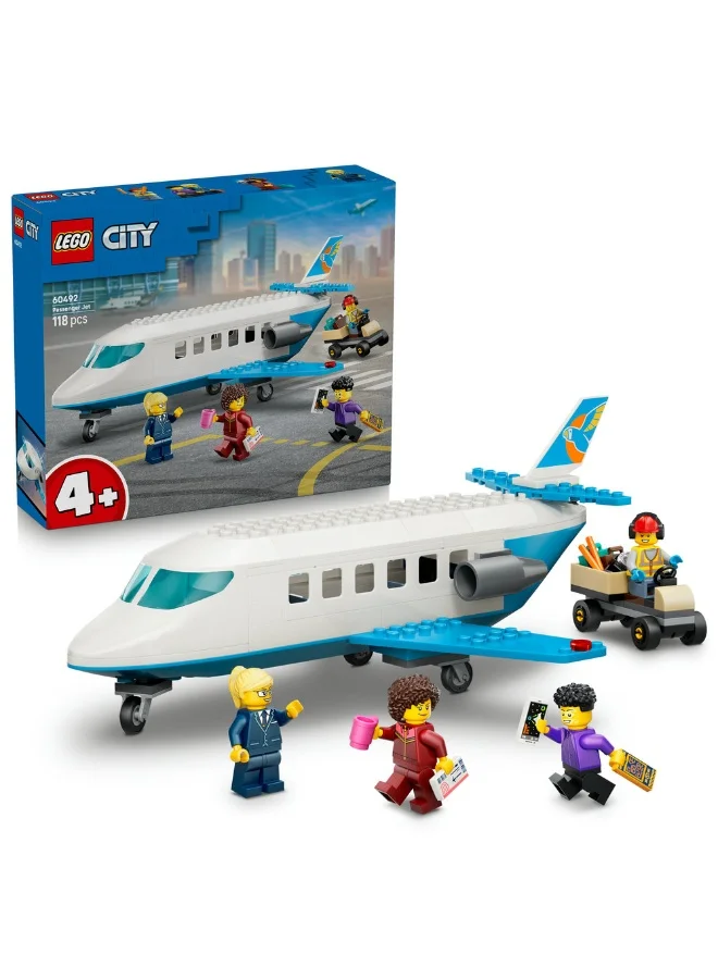 Lego City Passenger Jet - Airplane Toy Building Set 60492 (Age 4+, 118 Pieces)