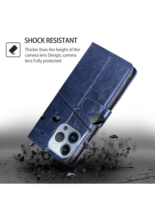 S-TOP Case For OPPO Reno11 F 5G Geometric Stitching Leather Phone Case - Image 3