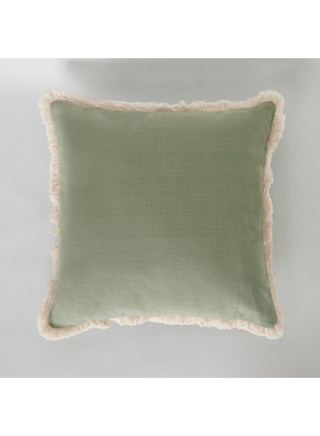 Home Box Artist Verde Solid Fringe Filled Cushion 50 x 50 cm  - Image 5