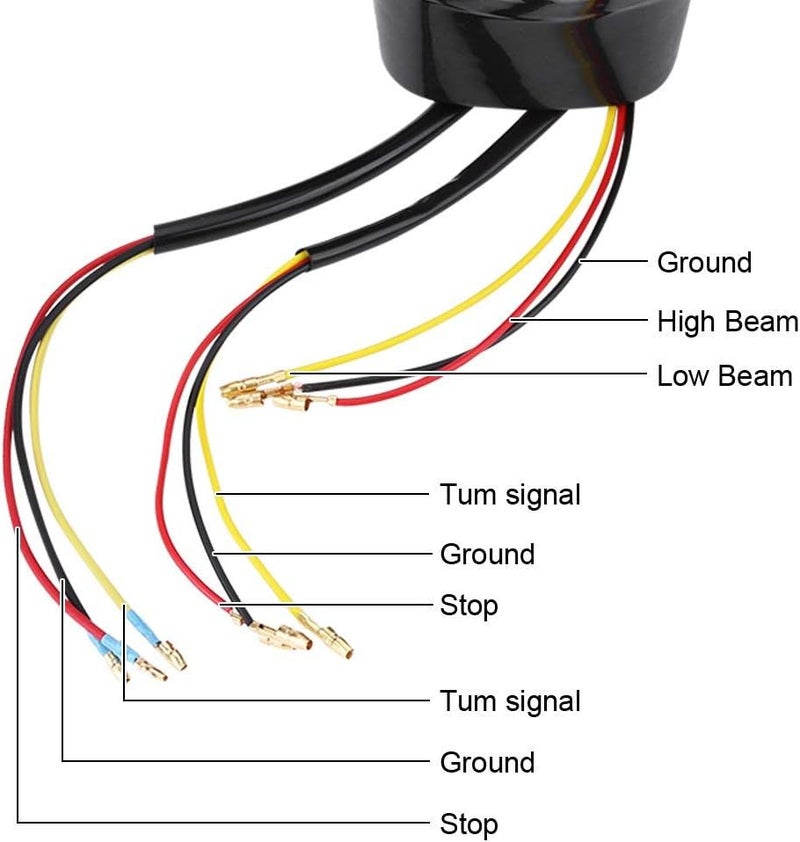 ZERONE مصباح أمامي للدراجة النارية، مصباح قيادة LED عالمي للدراجات النارية مع قاعدة، 7 إنش - Image 4