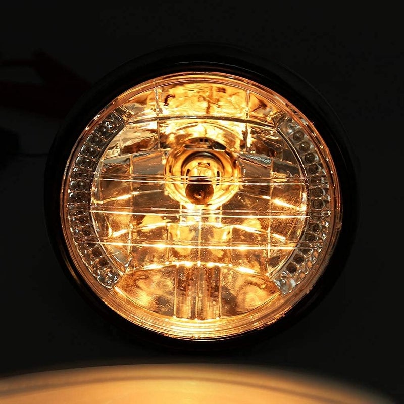 ZERONE مصباح أمامي للدراجة النارية، مصباح قيادة LED عالمي للدراجات النارية مع قاعدة، 7 إنش - Image 5