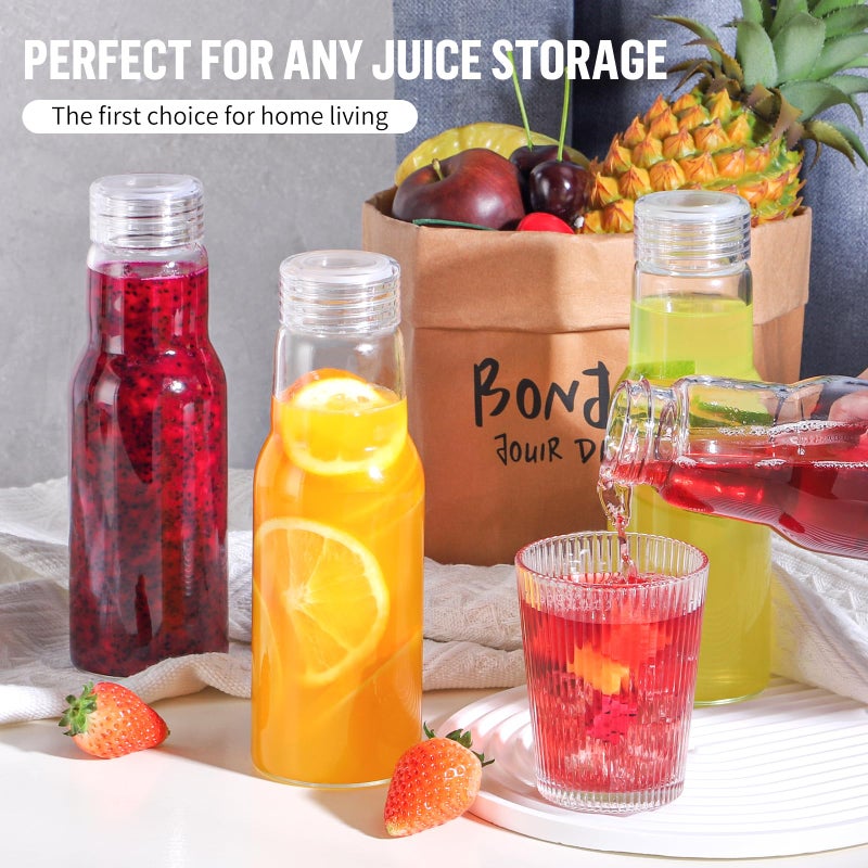 CWHHRN 17 Oz Glass Juice Bottles with Lids, Glass Bottles, BPA Free, Borosilicate Glass for Juicing, Smoothies, Infused Water, Beverage Storage, Shaker Bottles (1 Pack) - Image 5
