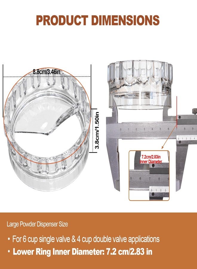 DITOSH Moka Pot Dosing Funnel Transparent Mocha Dispenser Precise Volume Control Perfect Extraction Ratio for 6 Cup Aluminum Espresso Stovetop Coffeemaker-L72mm - Image 2