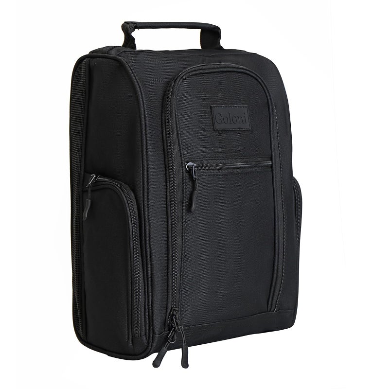 Goloni Golf Shoe Bag for Men Women Ventilated Golf Shoe Bag with Side Pockets Lightweight Portable Golf Shoe Carrier for Golf Shoes Tees Balls AccessoriesBlack - Image 2