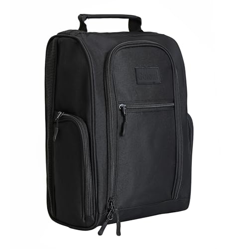 Goloni Golf Shoe Bag for Men Women Ventilated Golf Shoe Bag with Side Pockets Lightweight Portable Golf Shoe Carrier for Golf Shoes Tees Balls AccessoriesBlack - Image 1
