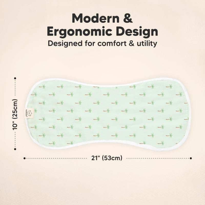 KeaBabies 5-Pack Muslin Burp Cloths Baby Boy, Girl - Very Absorbent Baby Burp Cloth Rags, 8-Layers Viscose Derived from Bamboo Cotton Muslin Towel, Super Soft Spit Up Rags, No Shrink Washcloths (Roarsome) - Image 2