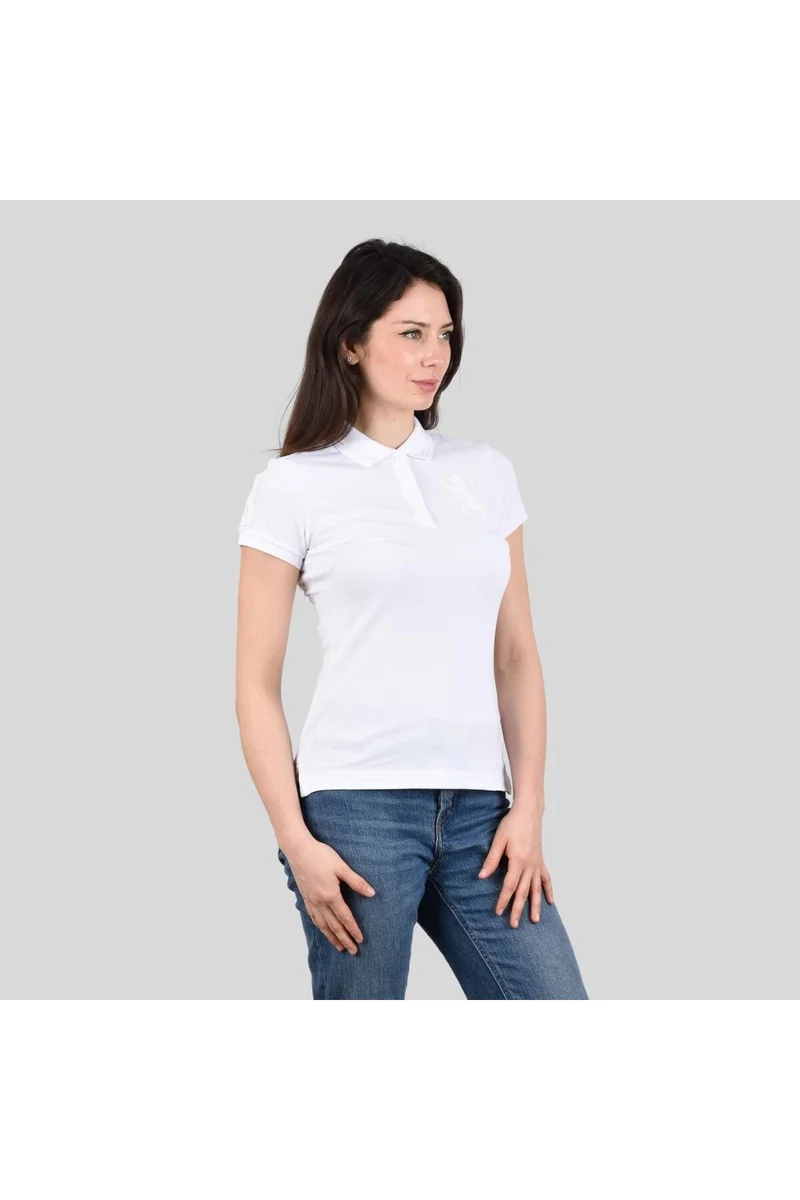 GIORDANO Women's White Polo Shirt - Size S