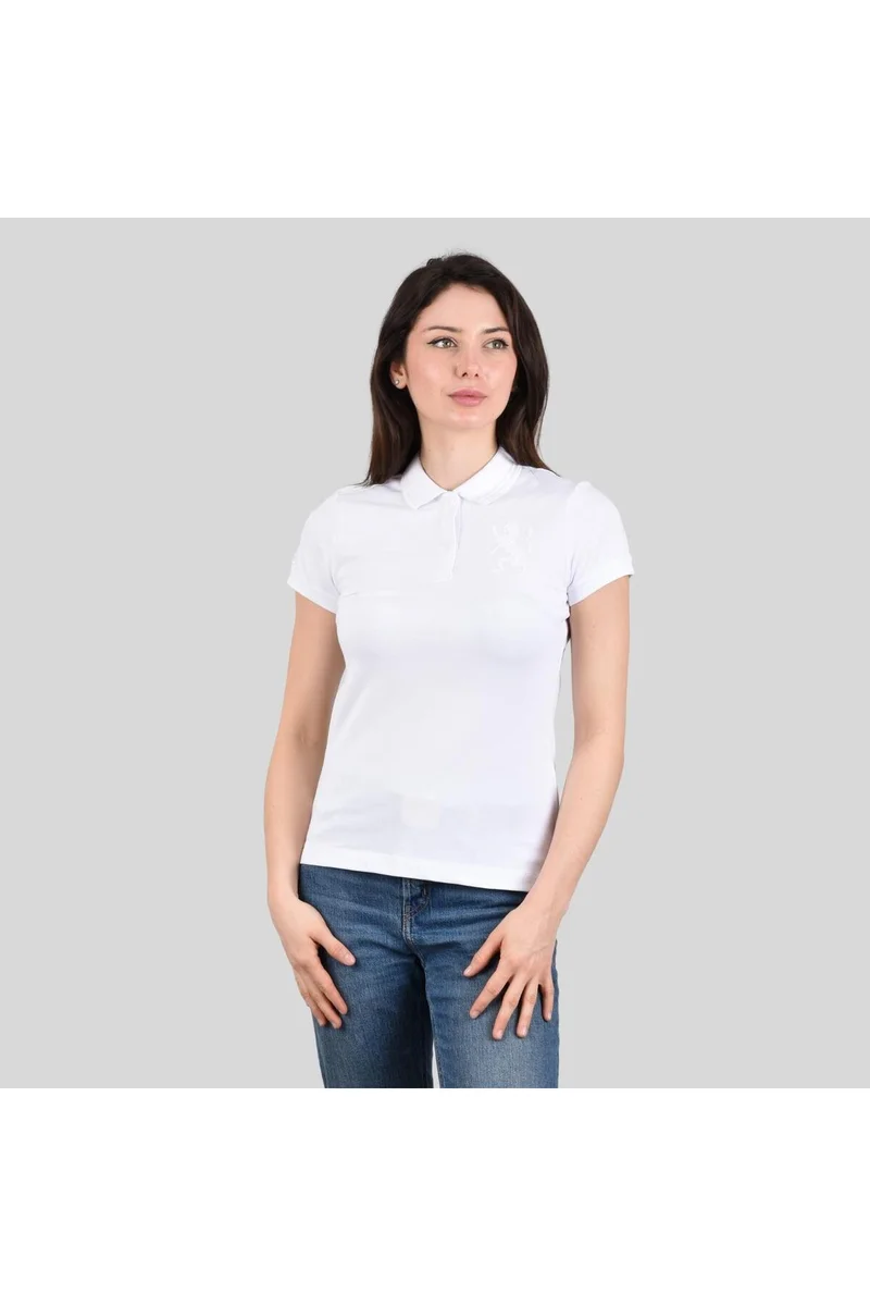 GIORDANO Women's White Polo Shirt - Size S