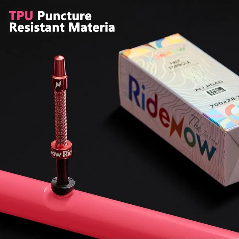 Bibike 2/4 Pack Ridenow TPU Tubes 700x18-32c Inner Tubes, 45/65/85mm Metal Presta Valve with Removable Core - Image 5
