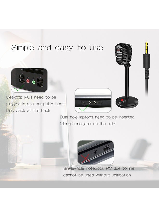 NIBEMINENT Port Wired Microphone V570 Black - Image 2