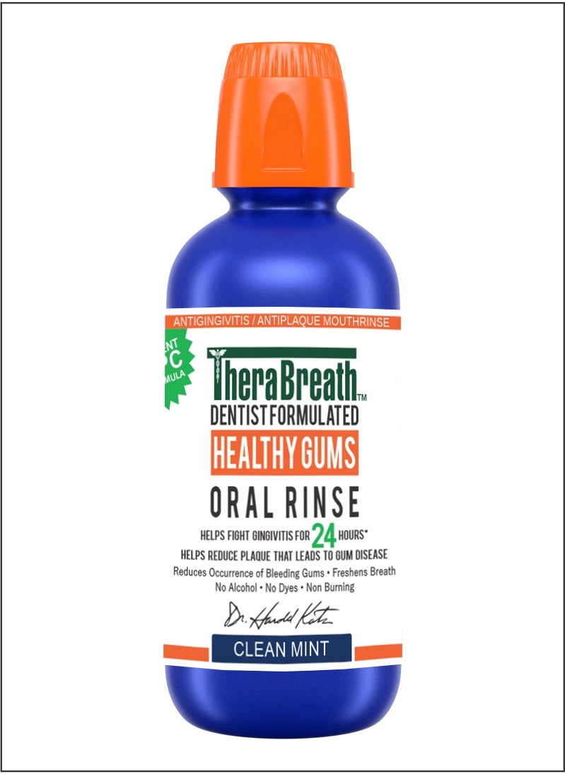 TheraBreath - Fresh Breath Dentist Formulated Oral Rinse  Clean Mint for Professional Freshness - Image 1