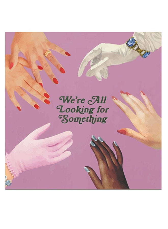 RYN We Are All Looking For Something Themed Printed MDF Wall Art Purple/Beige/White 30x30cm - Image 2