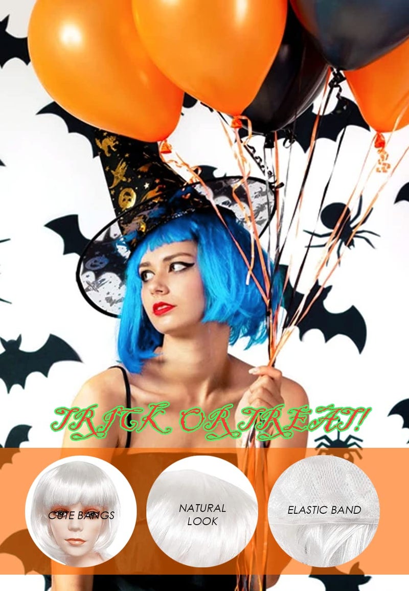 LIULIUBTY Colored Wigs 6 Pack, Short Bob Hair Wigs Neon Colorful Party Wigs for Women Girls Cosplay Costume Party Holiday Bachelorette Night Club - Image 2