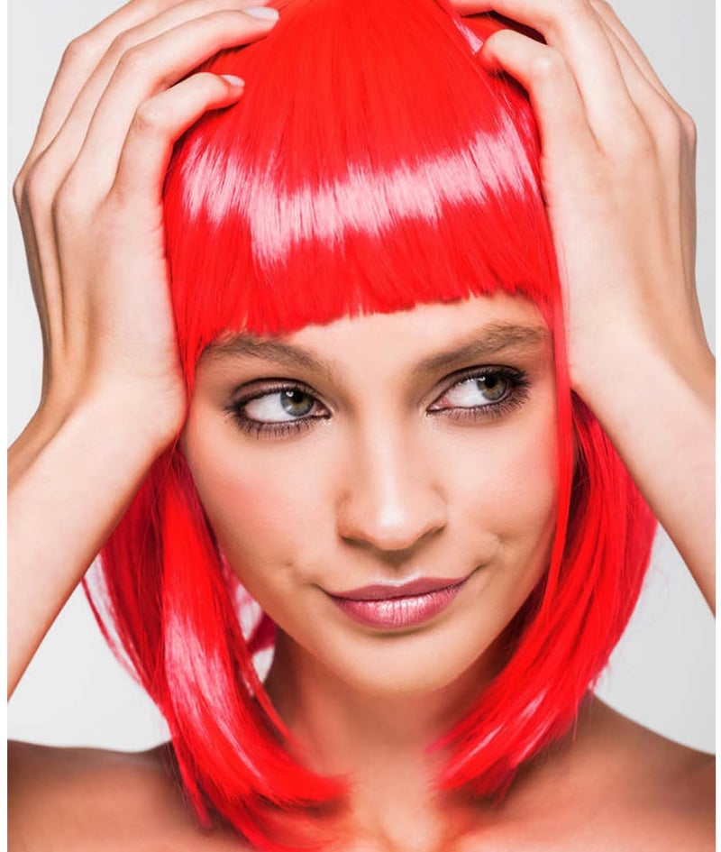 LIULIUBTY Colored Wigs 6 Pack, Short Bob Hair Wigs Neon Colorful Party Wigs for Women Girls Cosplay Costume Party Holiday Bachelorette Night Club - Image 3