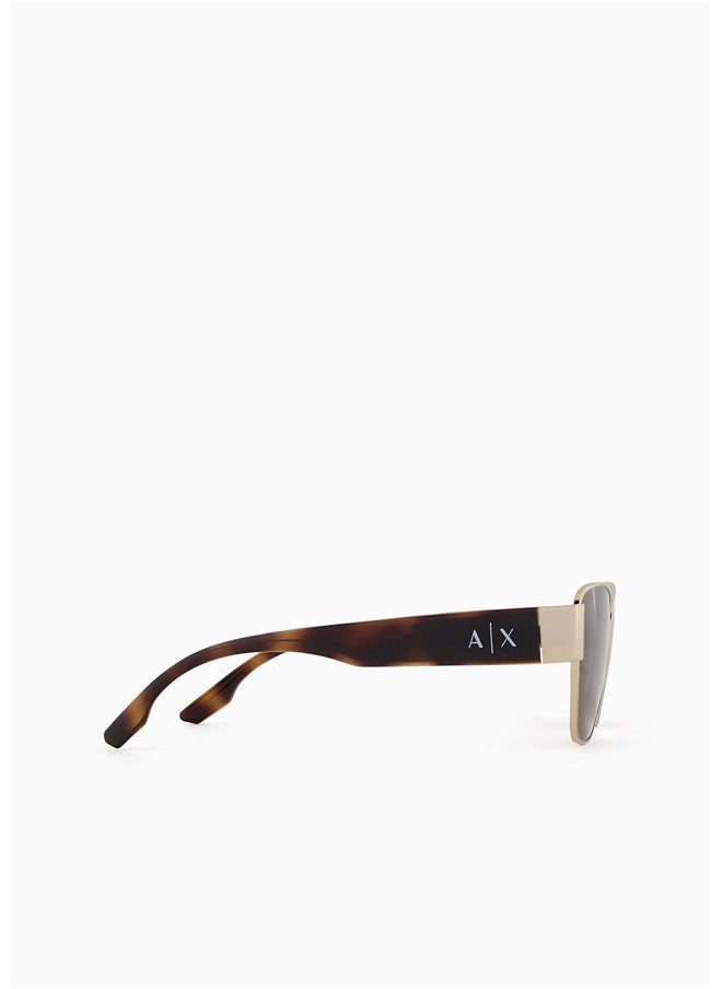 Armani Exchange Full Rim Asymmetrical Sunglasses 2051S,56,6110,73  - Image 2