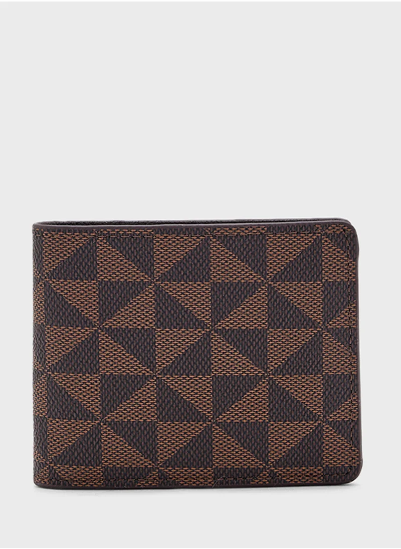 Robert Wood Printed Bi-Fold Wallet