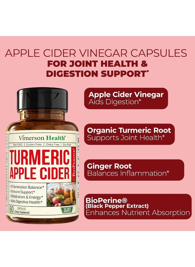 Vimerson Health - Vimerson Health Turmeric Apple Cider Vinegar Supplement with Ginger and Bioperine - Image 1
