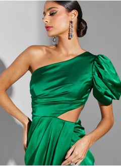 Virgos Lounge One Shoulder Front Slit Dress  - Image 3