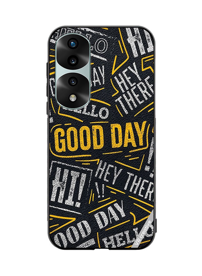 VR CREATIVE Protective Case Cover For Honor 70 Pro Hello Good Day Design Multicolour - Image 1