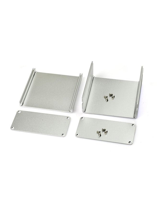 EIGHTWOOD علبة مشروع إلكتروني من الألمنيوم لجهاز PCB ومضخم الصوت DIY - 3.94"x3.94"x1.97" (LWH) - Image 3