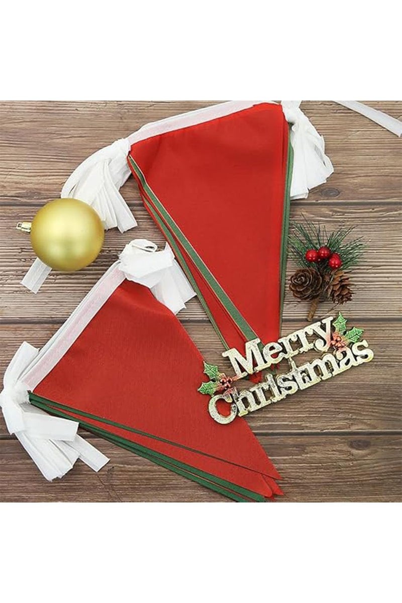 CANVASS Christmas Tree Decoration Xmas Gift Large Hanging Items for Xmas Tree, Home Decor, Door, Window -2.5 M (Pack of 1) Red White Green Festive Party Garland Bunting - Image 4