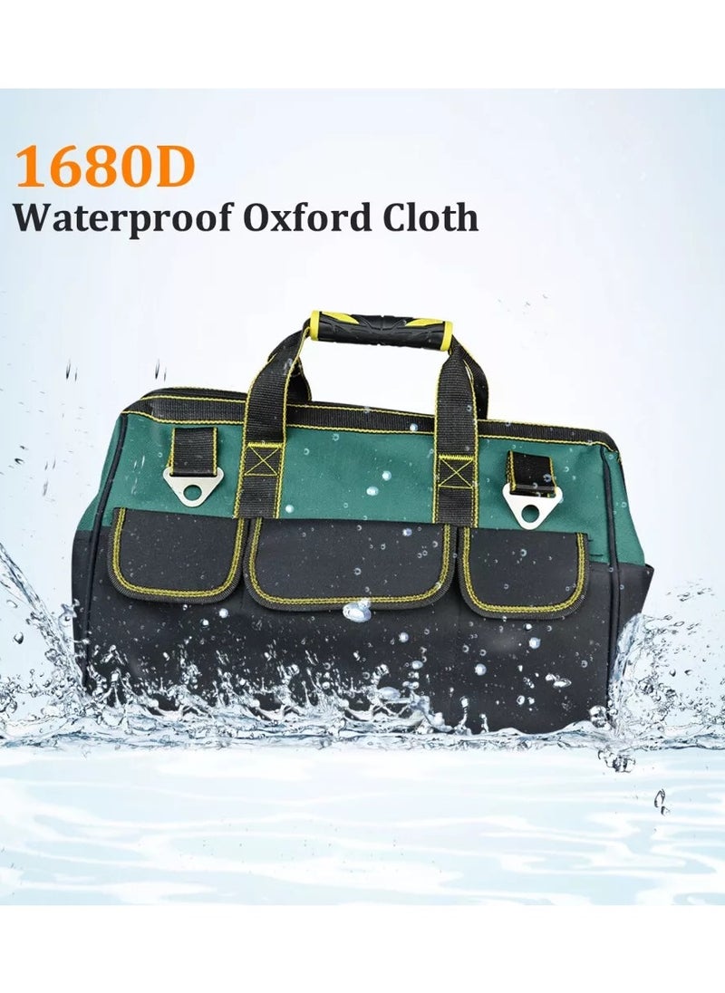 17'' Multifunctional Tool Bag with Waterproof Molded Base, Electric Tool Bag, Large Capacity Wide Mouth Tool Tote Bag for Electricians Carpenters - pzsku/ZD39F8108075F00A3924DZ/45/_/1735109844/5ef68304-fcb5-4f9e-a593-95c2a7cd2456