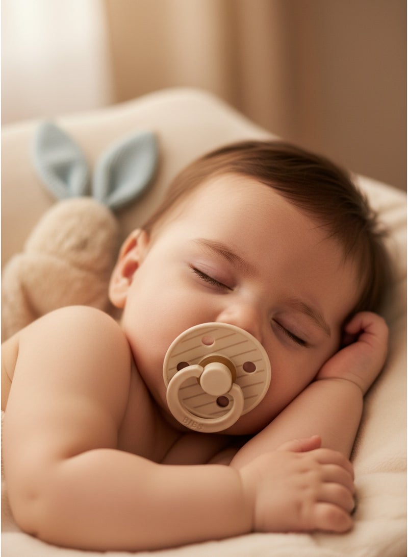 BIBS Pacifier Natural Rubber Round Nipple  6M+ - Image 2