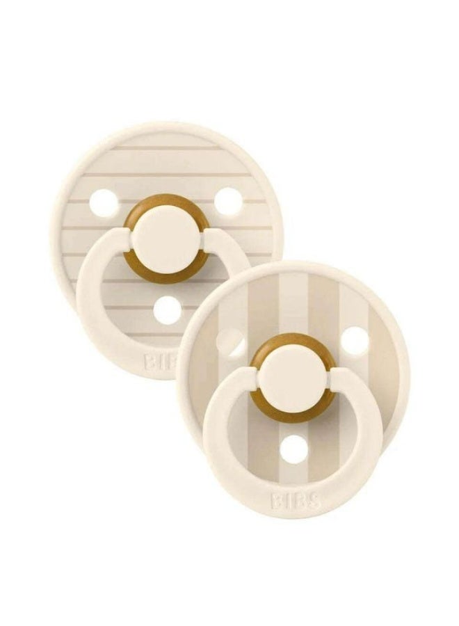 BIBS Pacifier Natural Rubber Round Nipple  6M+ - Image 1