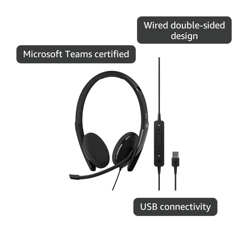 EPOS سماعة I SENNHEISER Adapt 160T USB II، على الأذن، سوداء - Image 5