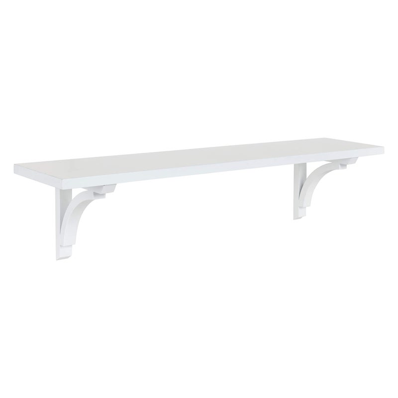 Kate and Laurel Kate and Laurel Corblynd Traditional Wood Wall Shelf 36 inches White