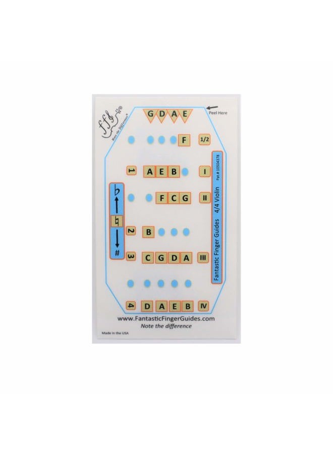 FFG NOTE THE DIFFERENCE Fantastic Finger Guide for Violins Kids/Adult Beginner | Stringed Musical Instruments | Fingerboard and Fretboard Stickers for Learning All | Play or Fiddle, 4/4-Size - Image 3