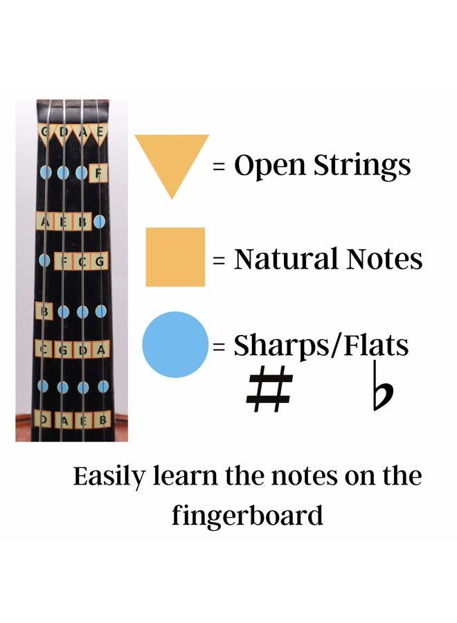 FFG NOTE THE DIFFERENCE Fantastic Finger Guide for Violins Kids/Adult Beginner | Stringed Musical Instruments | Fingerboard and Fretboard Stickers for Learning All | Play or Fiddle, 4/4-Size - Image 4
