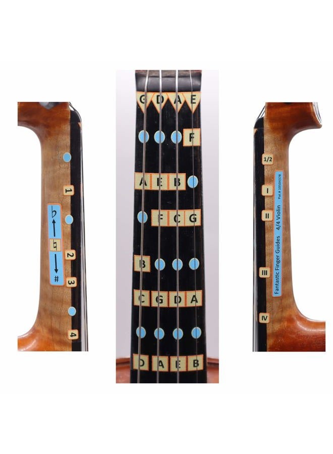 FFG NOTE THE DIFFERENCE Fantastic Finger Guide for Violins Kids/Adult Beginner | Stringed Musical Instruments | Fingerboard and Fretboard Stickers for Learning All | Play or Fiddle, 4/4-Size - Image 1